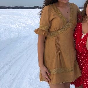 PRINCESS POLLY MUSTARD DRESS